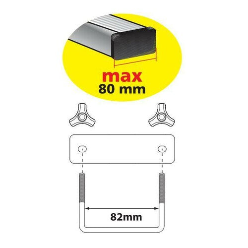 Box tetto in polipropilene, 320 litri - Nero Carbon