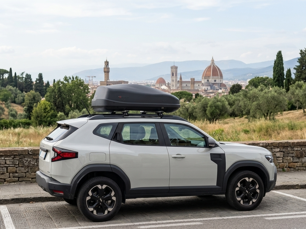 Box 480, box tetto in ABS, 480 litri - Nero goffrato